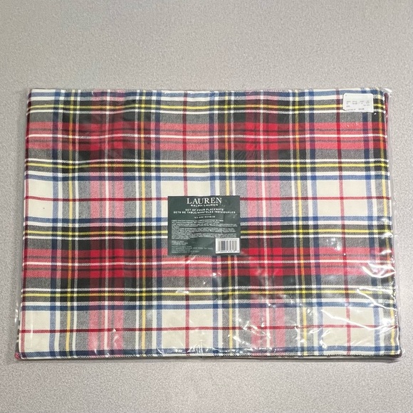 Lauren Ralph Lauren Dining Newlauren Ralph Lauren Set Of 4 Plaid